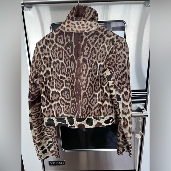 Yves Saint Laurent Animal Print biker calf hair leather jacket - Picture 3 of 9